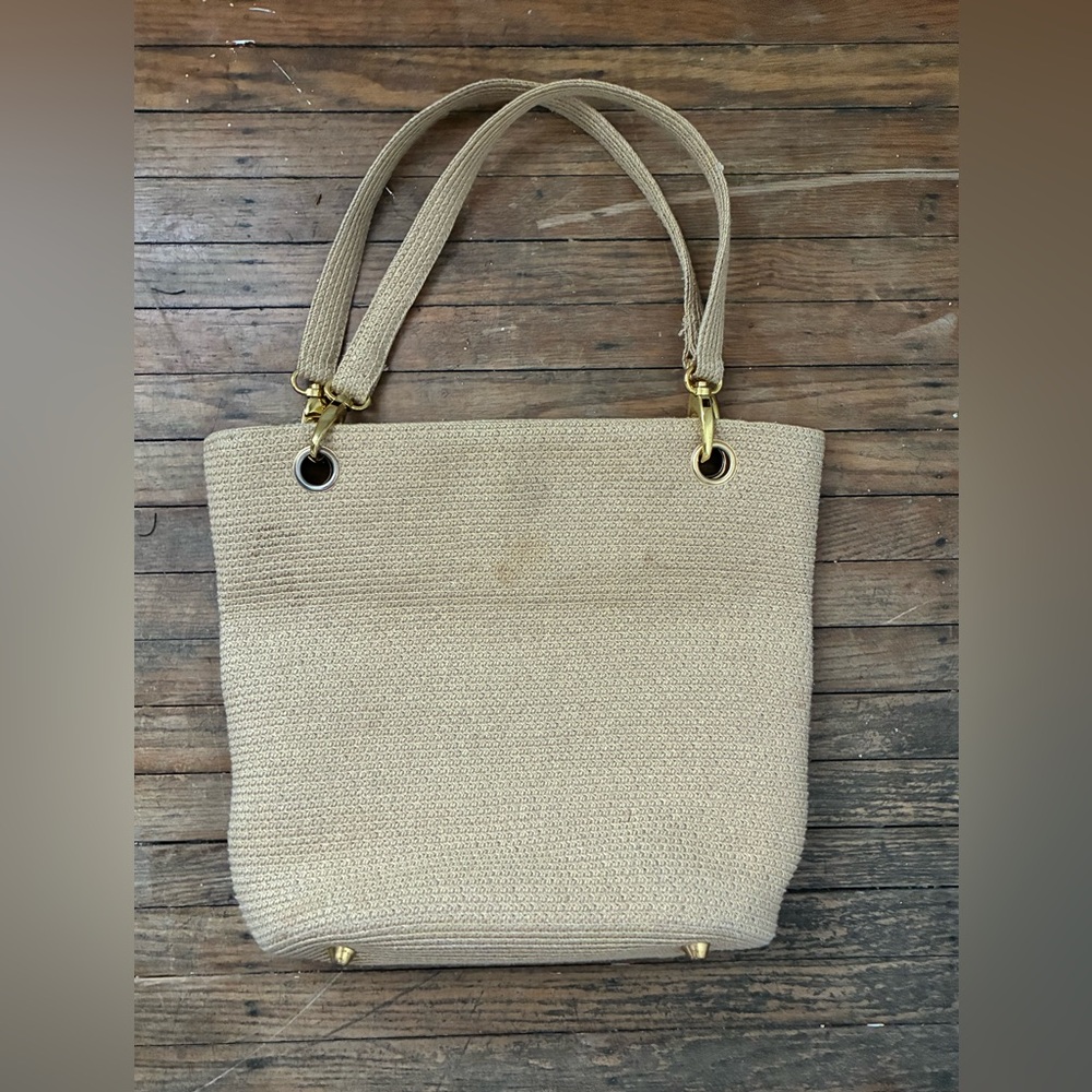 Elegant Straw Tan Women's Tote Bag/Purse